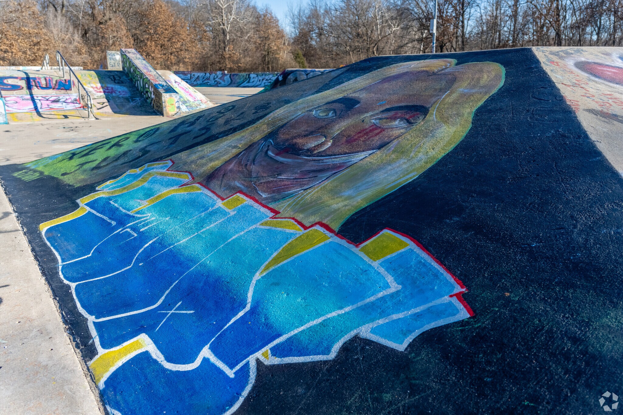 Pleasant Valley Skateboard Park's flow consists of ledges, stairs, and rails.
