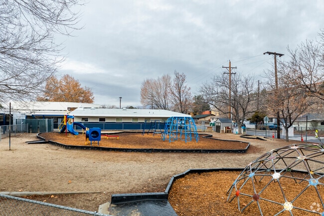 A playground on the side of Rita Cannan Elementary School.