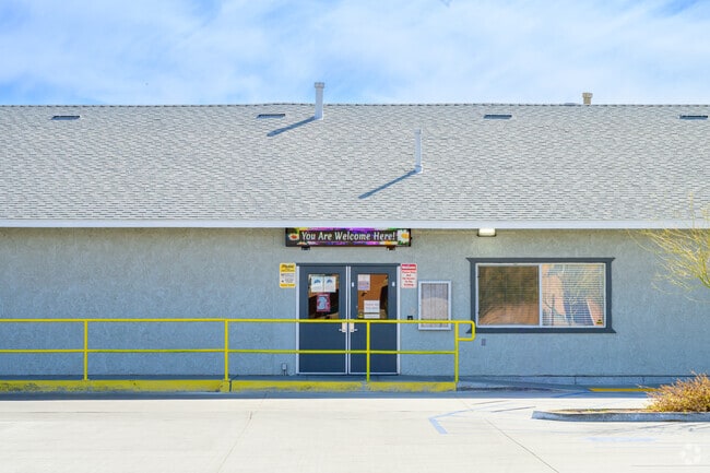 The entrance to Ridgecrest Charter School is inviting.