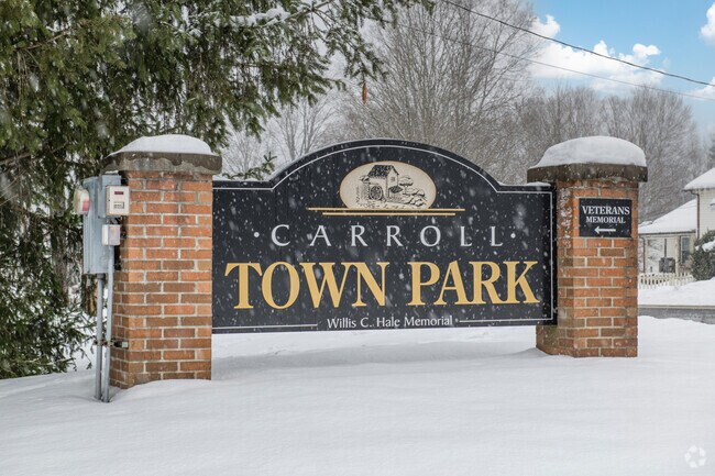 Frewsburg Town Park, also known as Willis Hale Memorial Park, provides green space, sports facilities, and creek access for outdoor recreation.
