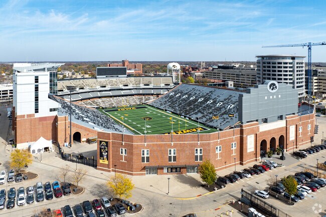 Kinnick Stadium hosts Iowa Football games throughout the fall.