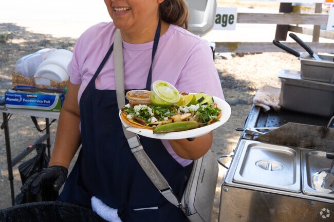 Find your new favorite taco at the Taco El Charro stand in Auberry.
