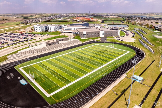 Elkhorn North High School is known for their football and soccer teams.