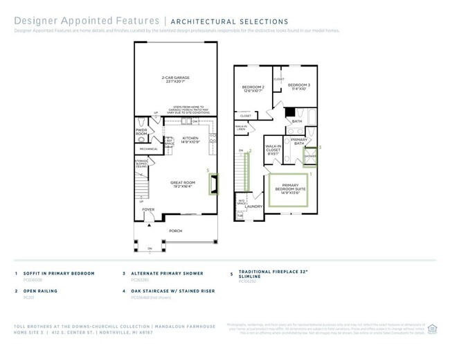 Toll Brothers at The Downs - Churchill Collection, Mandaloun Farmhouse Plan unit 38410045, Northville, MI 48167 - photo 4