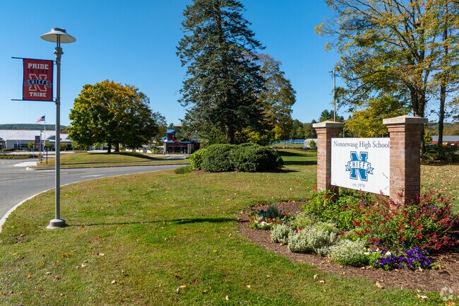 Nonnewaug High School scores a B rating from Niche.