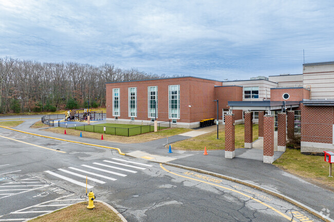 The main arrival area to the High Plain Elementary School in Andover, MA.