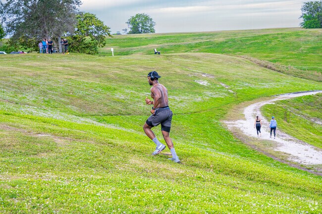 No limits when it comes to jogging up or down at Vista View Park in Oak Hill Village.