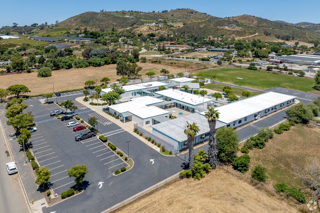 An elevated view of the Twin Oaks High School in San Marcos.