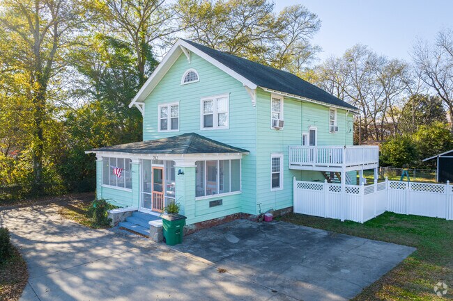 Vibrant and colorful two-story homes are found in the Johnston area.