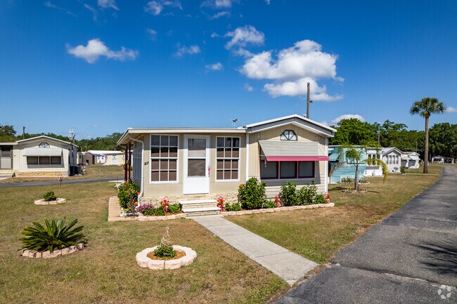 A row of colorful mobile homes in Lisbon.
