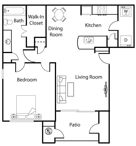 1BR/1BA