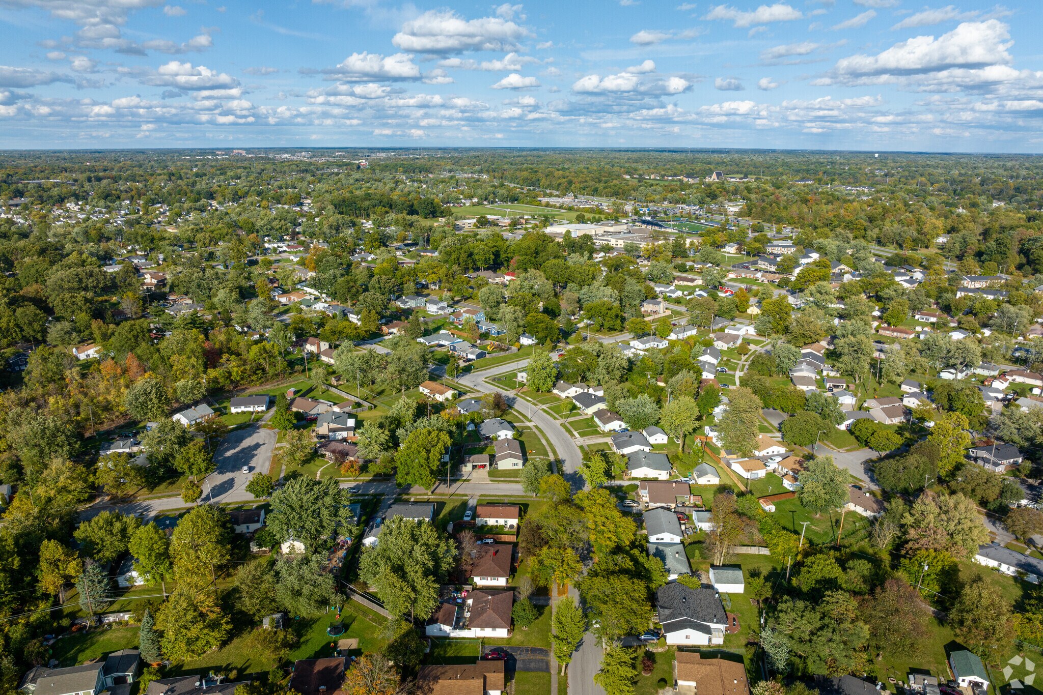 This overhead shot shows the size of Fort Wayne's Northcrest addition.