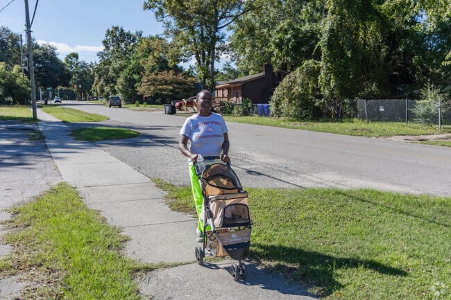 Bennett in North Charleston has great sidewalks for strolls in the neighborhood.