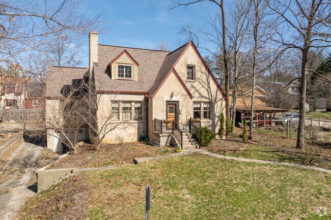 Tudors with landscaped yards sit prominently on the hills of SoMax.