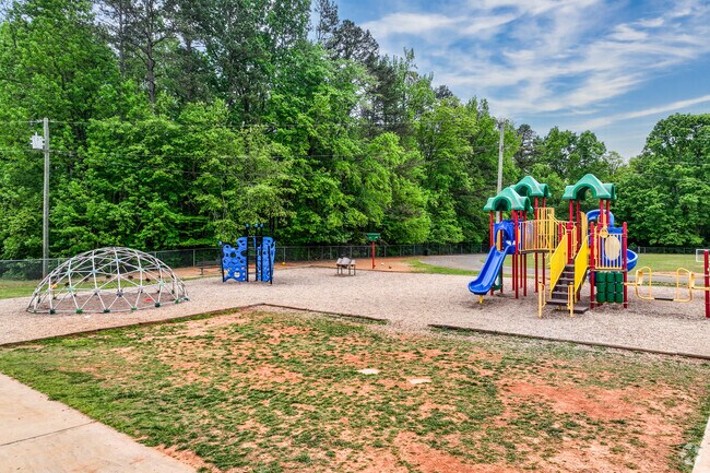 There are many playgrounds for the students at Southwood Elementary School to enjoy.