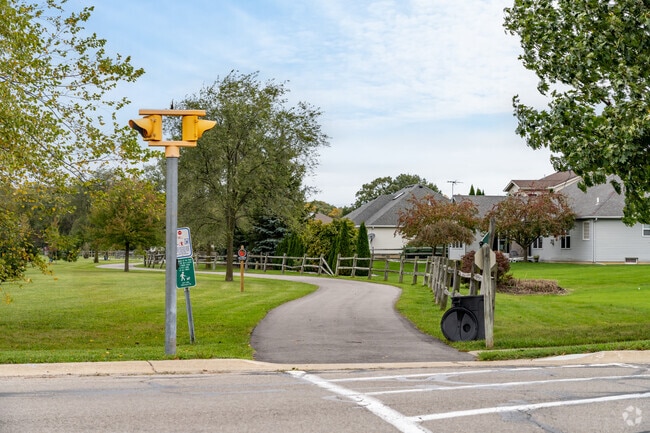 Walk or bike along the pathway at Prairie Trail Park in Waterville.