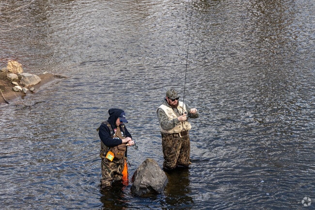 South Branch River near Glen Gardner is a popular local destination for fishing year-round.
