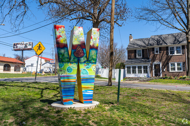 A sculpture in Haynes Park welcomes you into Ninth Ward, a neighborhood in the city.