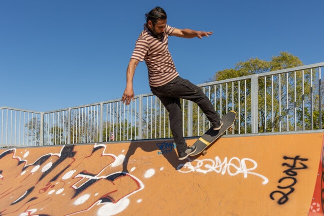 DeWeese residents can walk next door to use The Rat Skatepark each day.