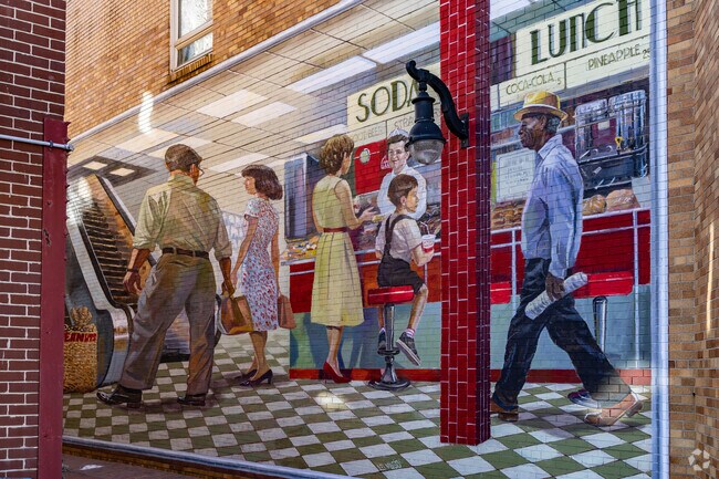 A beautiful mural welcomes visitors to downtown Somerset Township.