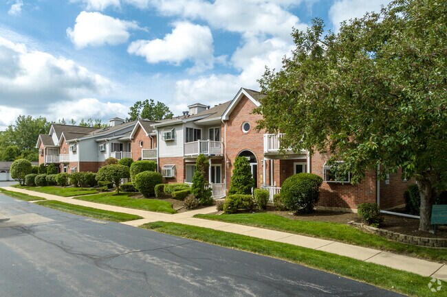 Townhomes and condominiums in the McDowell Forest Preserve neighborhood are prominent.