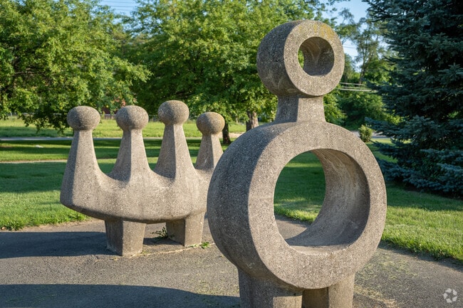 Schneider’s 1962 artwork celebrates learning near Gratiot-Findlay.