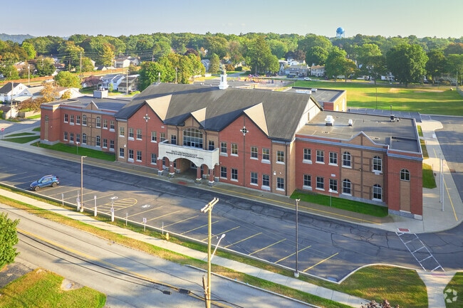 Aerial view of Durand Eastman Intermediate School.