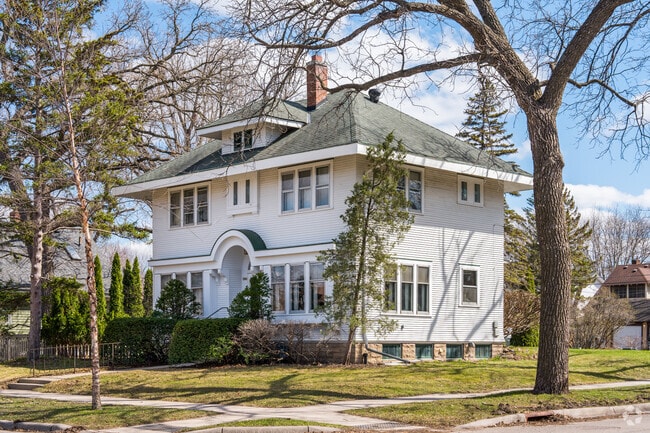 A foursquare style house in the Macalester-Groveland neighborhood.