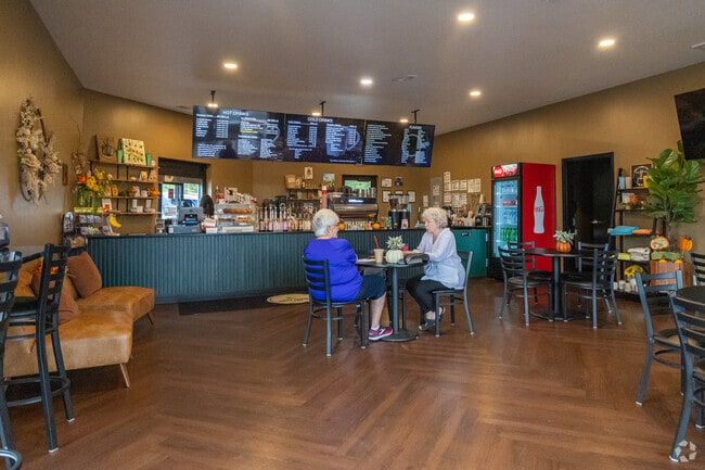 A popular local morning stop is Coffee Cravings in the downtown area of Yorktown, IN.