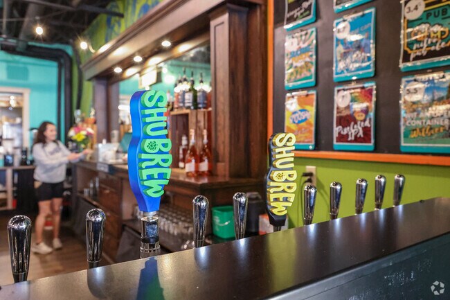 SchuBrew on Main Street is a favorite spot for drinks and rooftop live music.