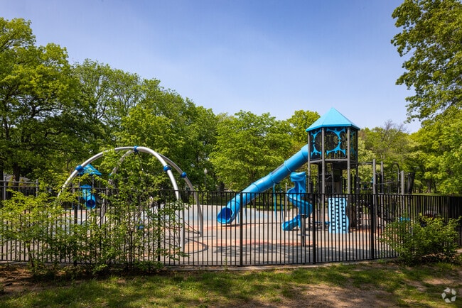 The Elizabeth Avenue Playground at Weequahic Park, Weequahic, NJ, has just undergone a renovation and kids love it.