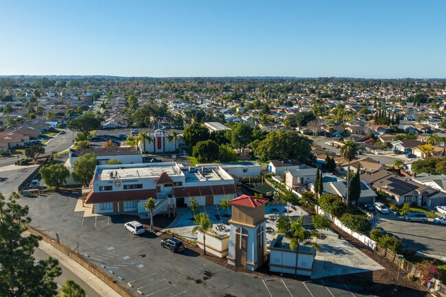 A view of 
Christ The Cornerstone Lutheran Academy shows its campus.