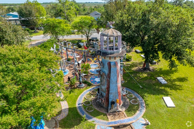 The Chauvin sculpture garden is one of few parks in town.