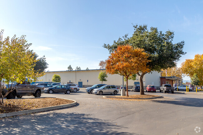 A view of the Monroe Middle School buildings from the street in San Jose.