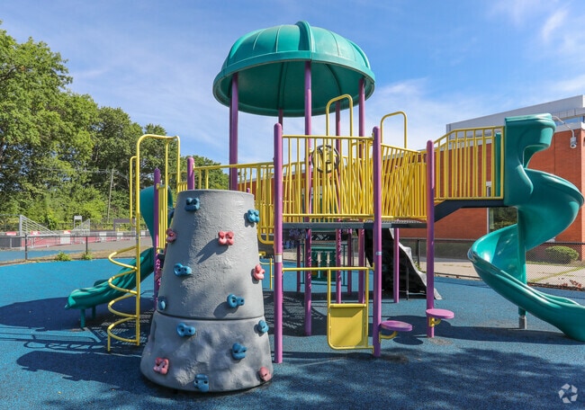 Park Elementary School offers a large playground for students to play on during recess.