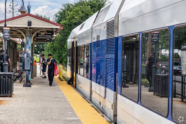 The River Line train connects Trenton with Camden.