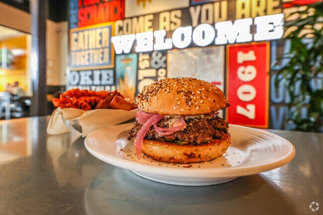 Grab an Everything Burger at Society in Woobine.