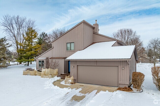 Many of Narrow Gauge Woods larger homes feature modern angular designs.