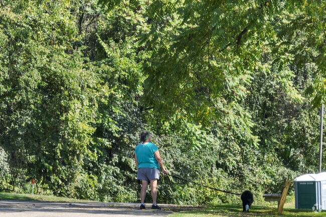 Residents of Economy enjoy taking their furry friends for a walk.