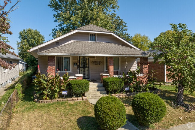 Bungalow houses are common in the Christian Park neighborhood of Indianapolis.