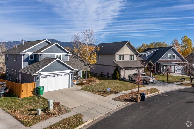 Rows of meticulously crafted Craftsman homes can be found throughout North Bozeman.