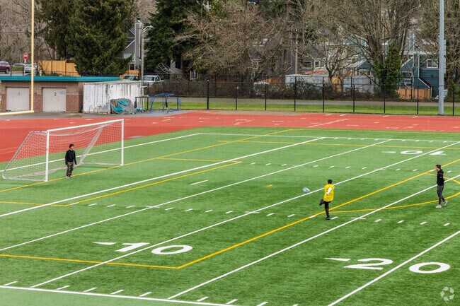Some folks like to play some soccer at Roxhill's Nino Cantu Southwest Athletic Complex.