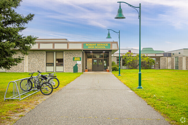 Some Robert Service High students like to ride their bikes to school.