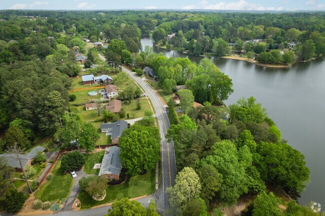Some houses have a great view of the Hillbrook lake in the area.