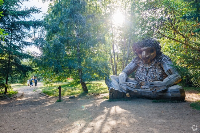 Sakai Park is a short drive south and has Pia the Peacekeeper, a large wooden troll scuplture.