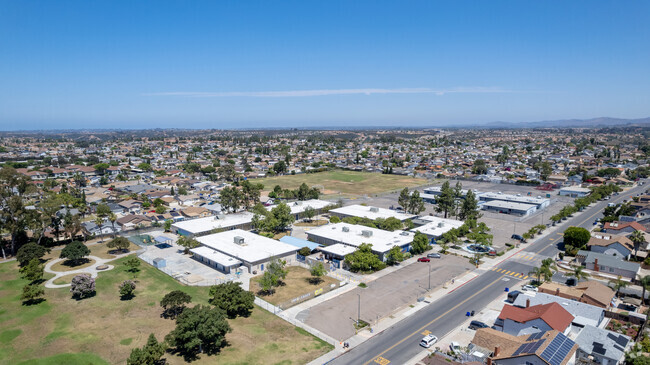 An elevated view of Ericson Elementary School in Mira Mesa.