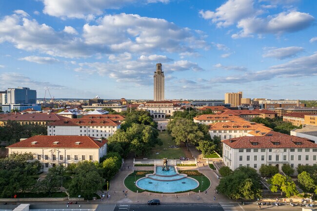 UT Austin borders Uptown Austin, blending academia with city life.