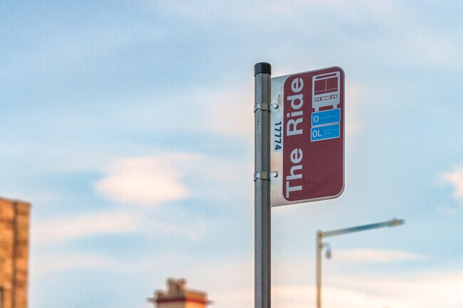 There are many bus stops in Baker.