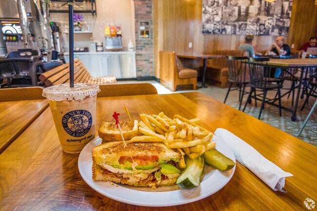 A California sandwich and an iced latte from Old New York Deli in Warner Center.