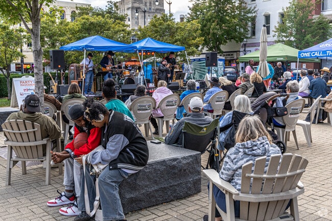 Catch some live music on the first Friday of every month at First Fridays near Uptown-The Junction.